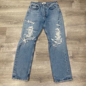 AGOLDE 90’s Loose Fit Distressed High Rise Jeans Size 26 A069E-1141